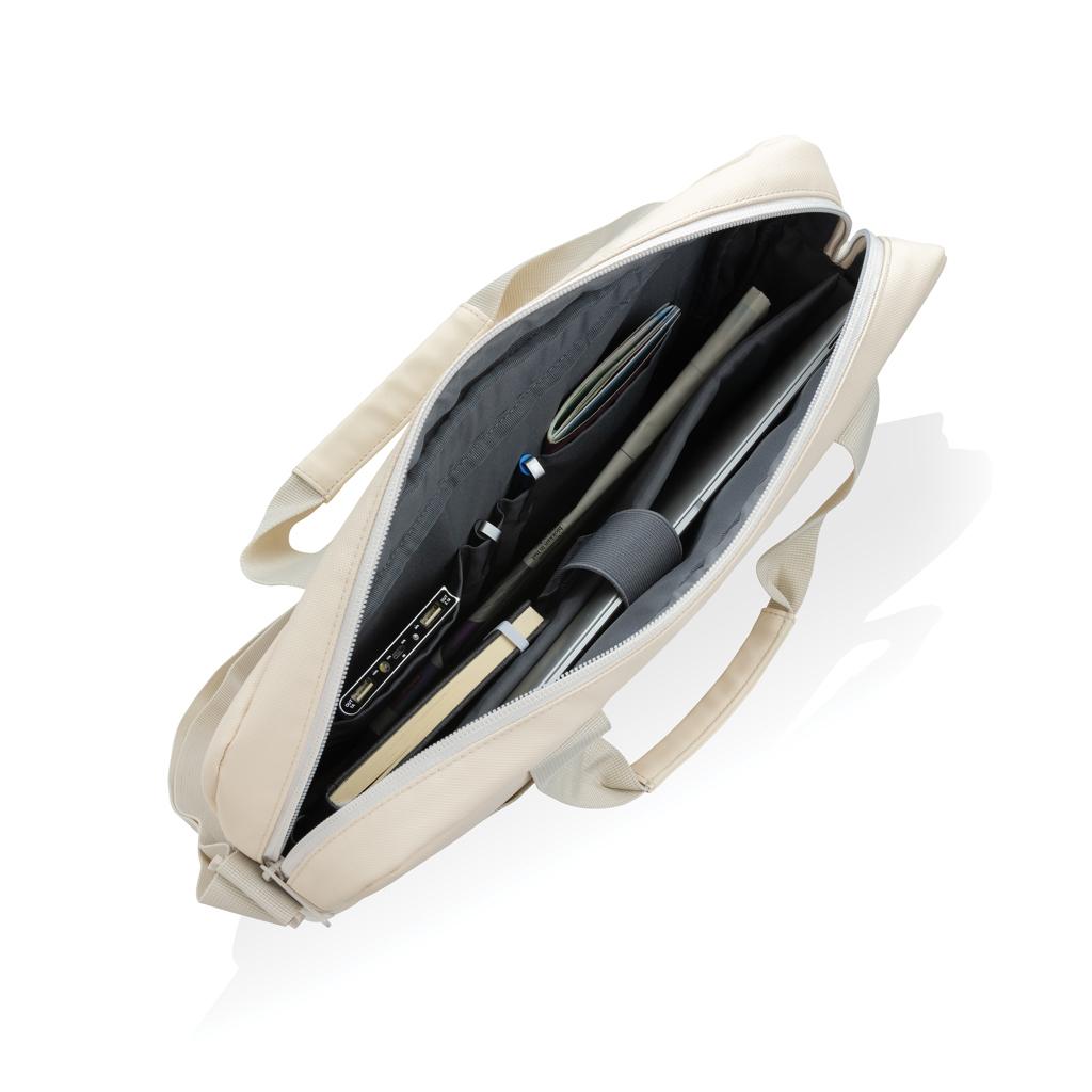 Geantă de laptop Armond AWARE™ RPET de 15,6 inch beige