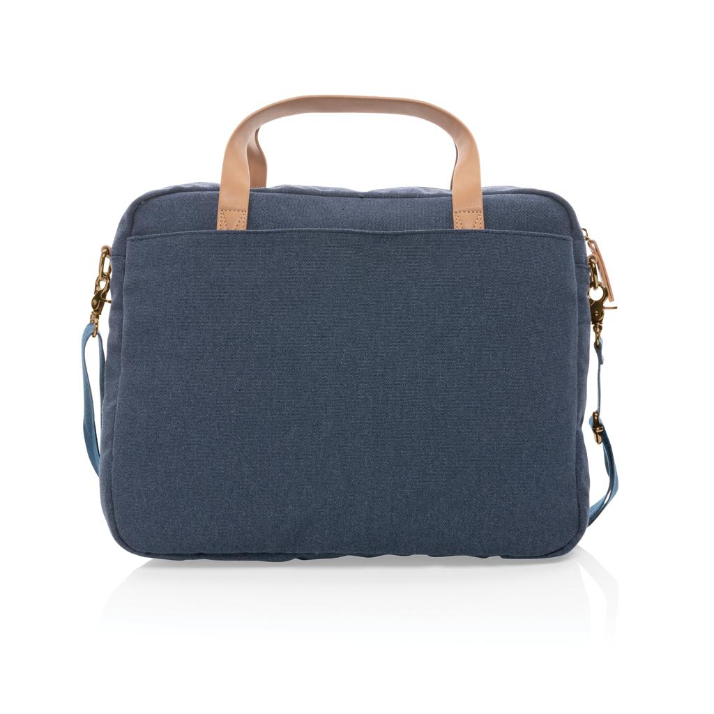 Geantă de laptop din pânză reciclată de 16 oz. Impact AWARE™ blue