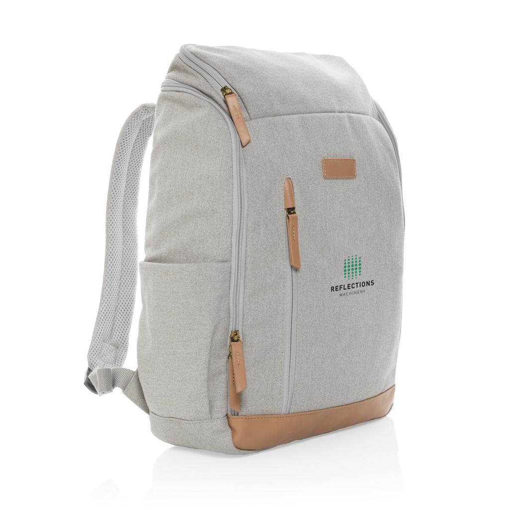 Rucsac de laptop din pânză reciclată de 16 oz. pentru laptop de 15