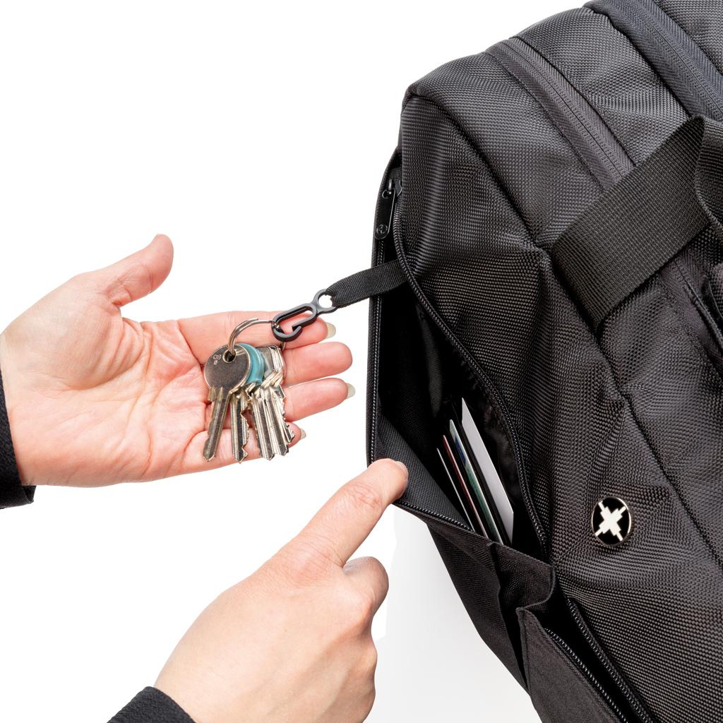 Geantă duffel RFID cu deschidere de tip valiză Swiss Peak  black