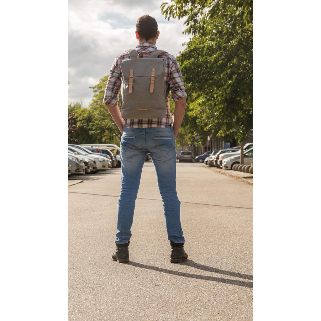 Rucsac din pânză pentru laptop, fără PVC grey