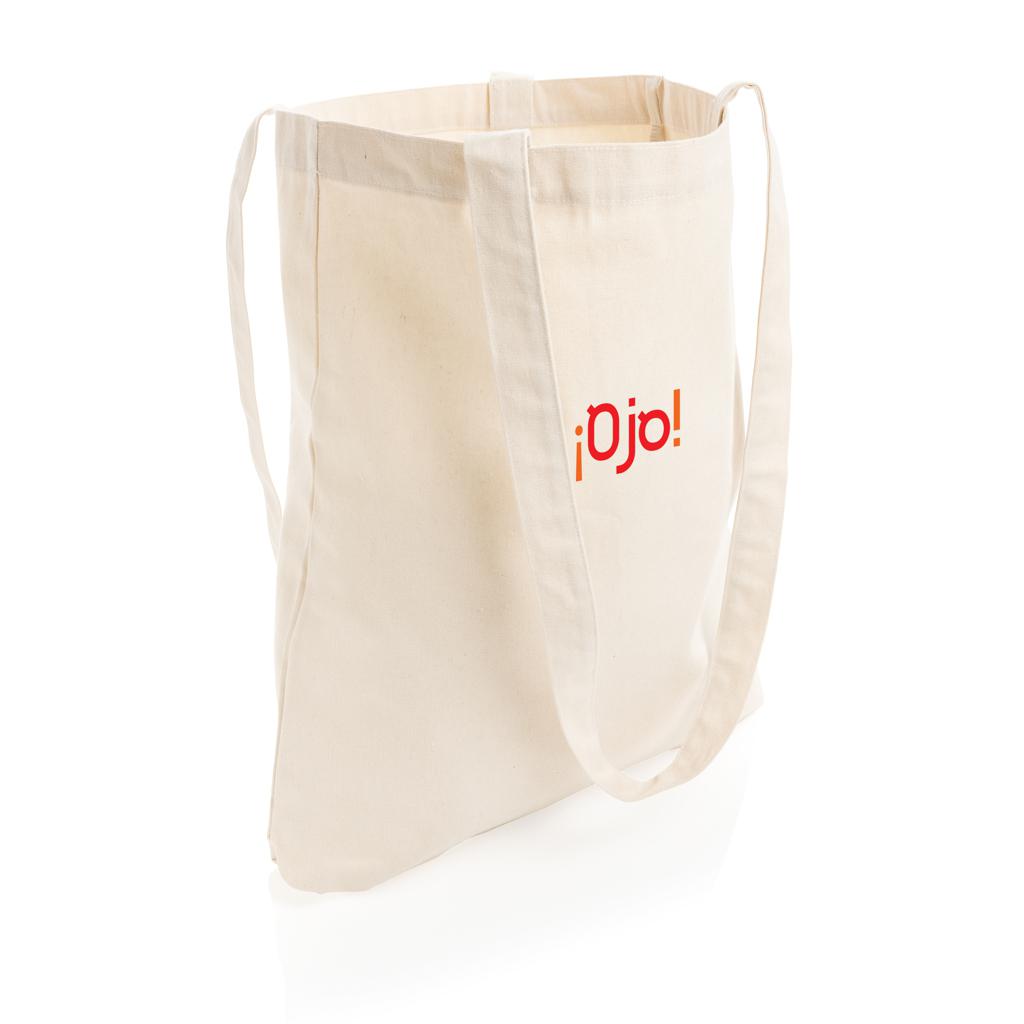 Geantă tote din bumbac reciclat de 330 gsm Impact AWARE™ off white