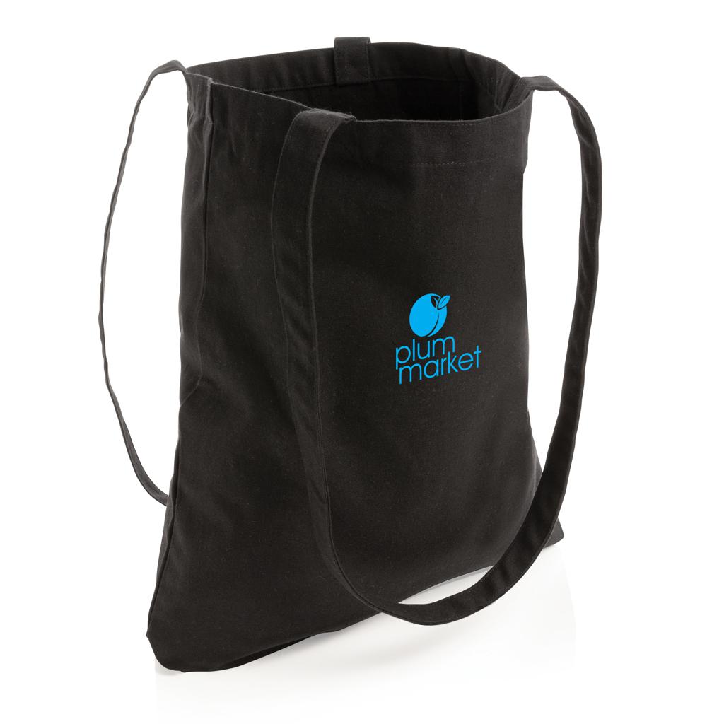 Geantă tote din bumbac reciclat de 330 gsm Impact AWARE™ black