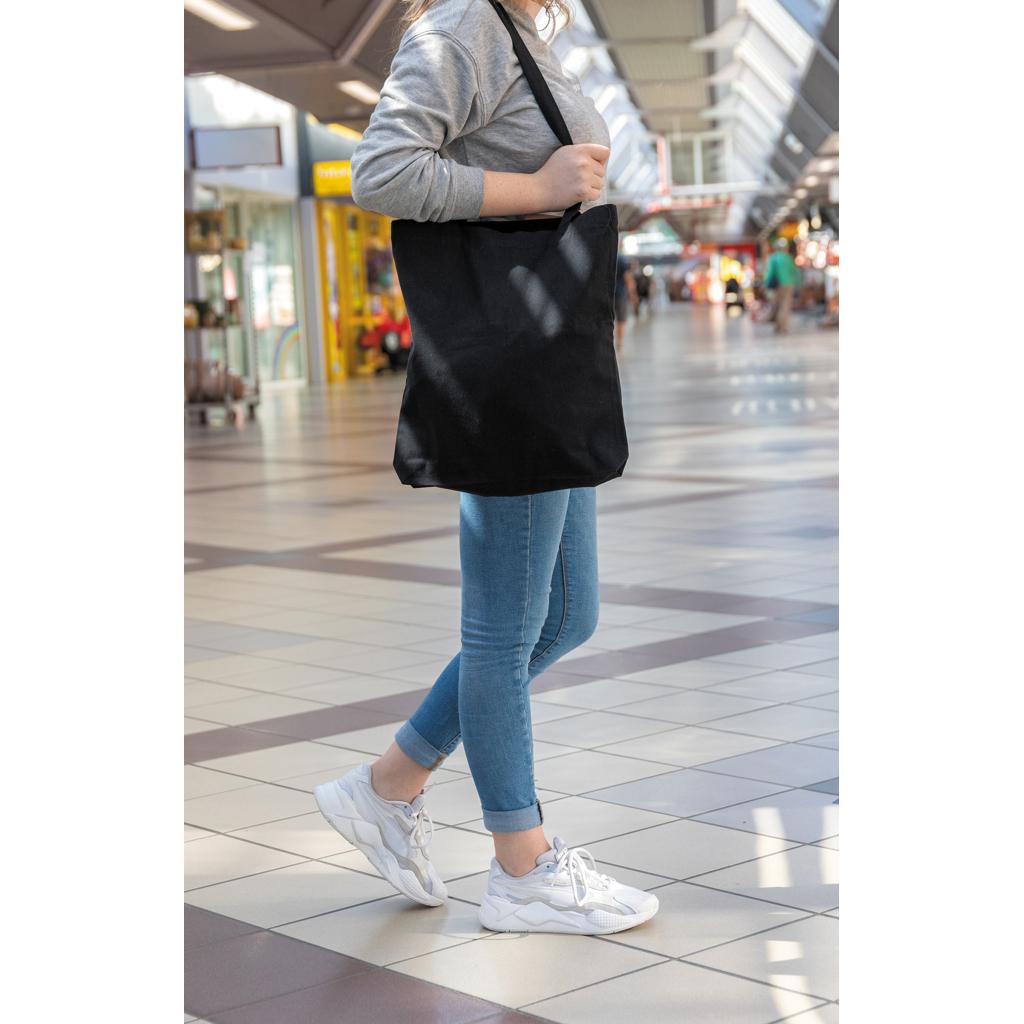 Geantă tote din bumbac reciclat de 330 gsm Impact AWARE™ black