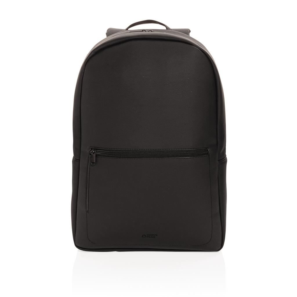 Rucsac deluxe pentru laptop din PU, fără PVC Swiss Peak black