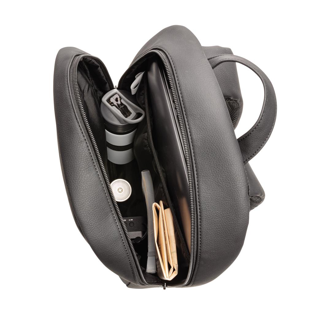 Rucsac deluxe pentru laptop din PU, fără PVC Swiss Peak black