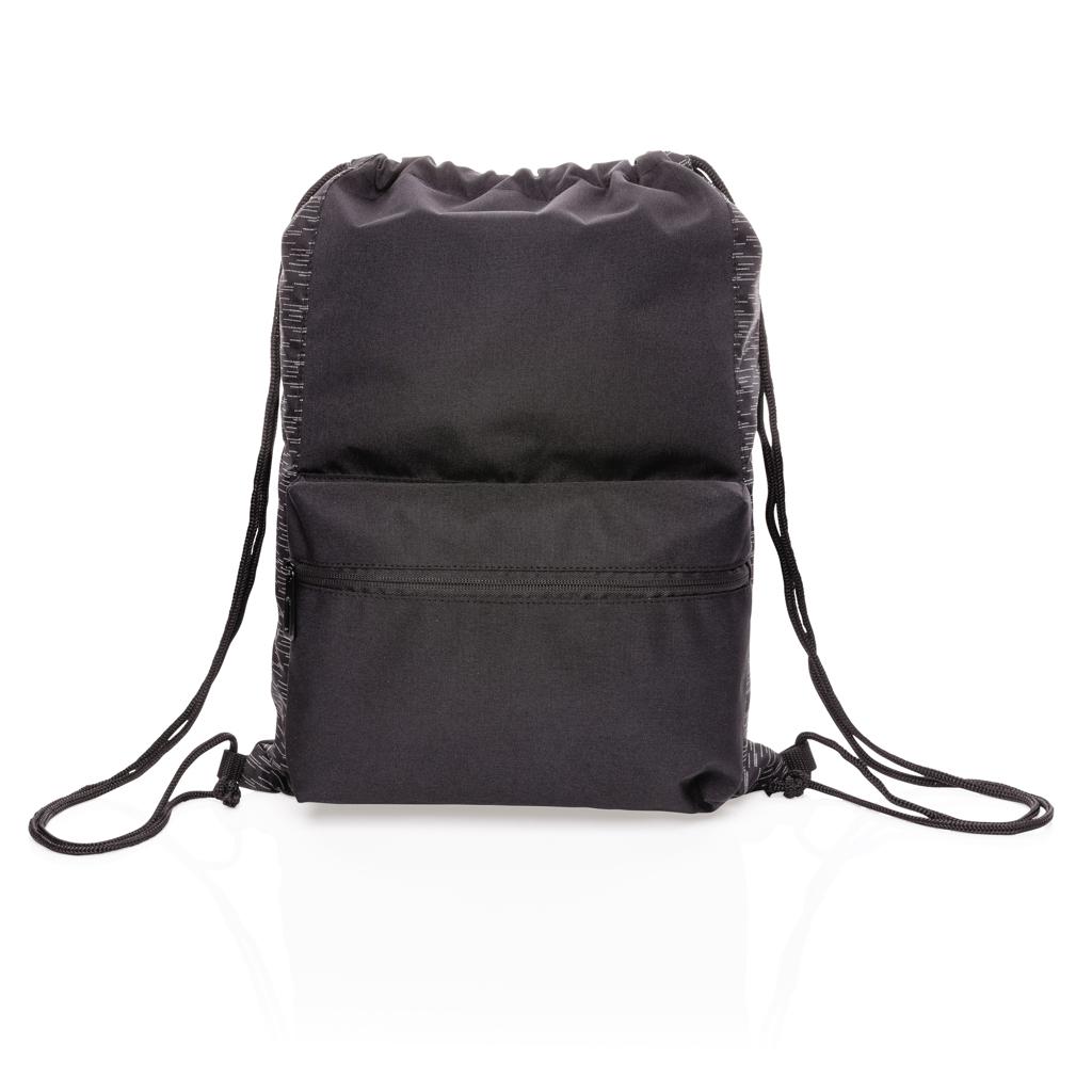 Rucsac cu șnur reflectorizant AWARE™ RPET black
