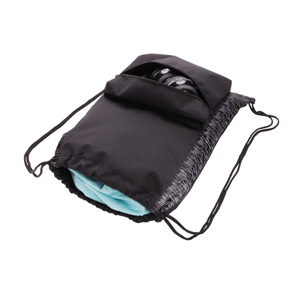 Rucsac cu șnur reflectorizant AWARE™ RPET black