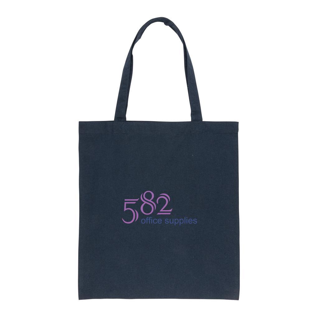 Geantă tote din bumbac reciclat  de 145g Impact AWARE™ navy