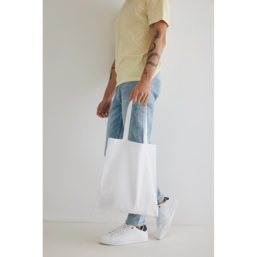 Geantă tote din bumbac reciclat  de 145g Impact AWARE™ transparent