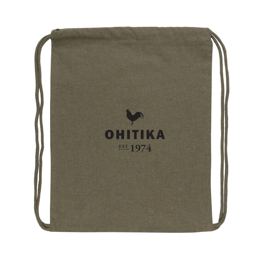 Rucsac cu șnur din bumbac reciclat de 145g Impact AWARE™ green