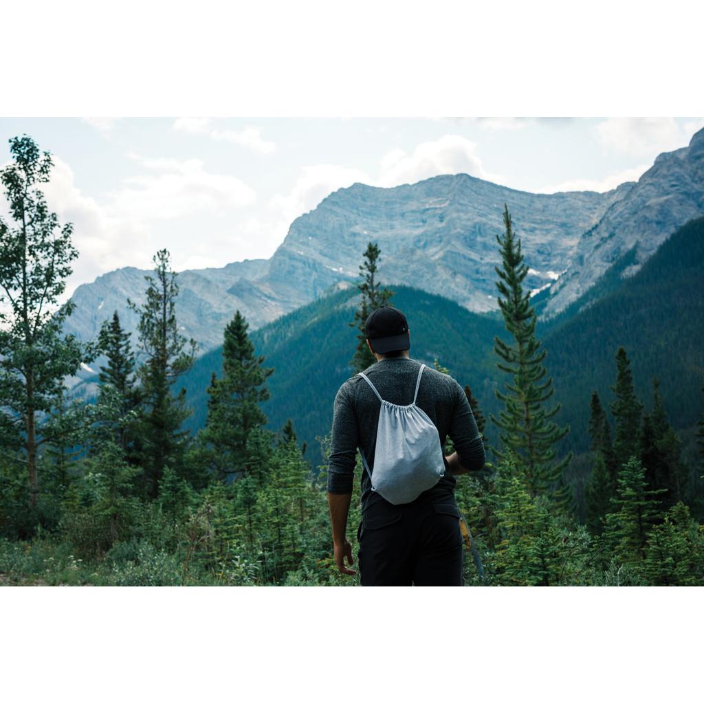 Rucsac cu șnur din bumbac reciclat de 145g Impact AWARE™ grey