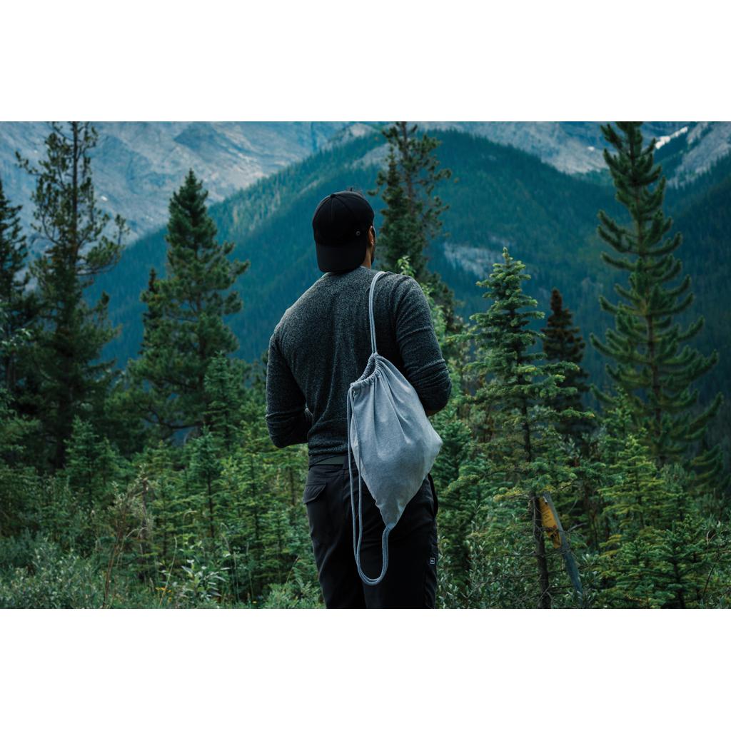 Rucsac cu șnur din bumbac reciclat de 145g Impact AWARE™ grey