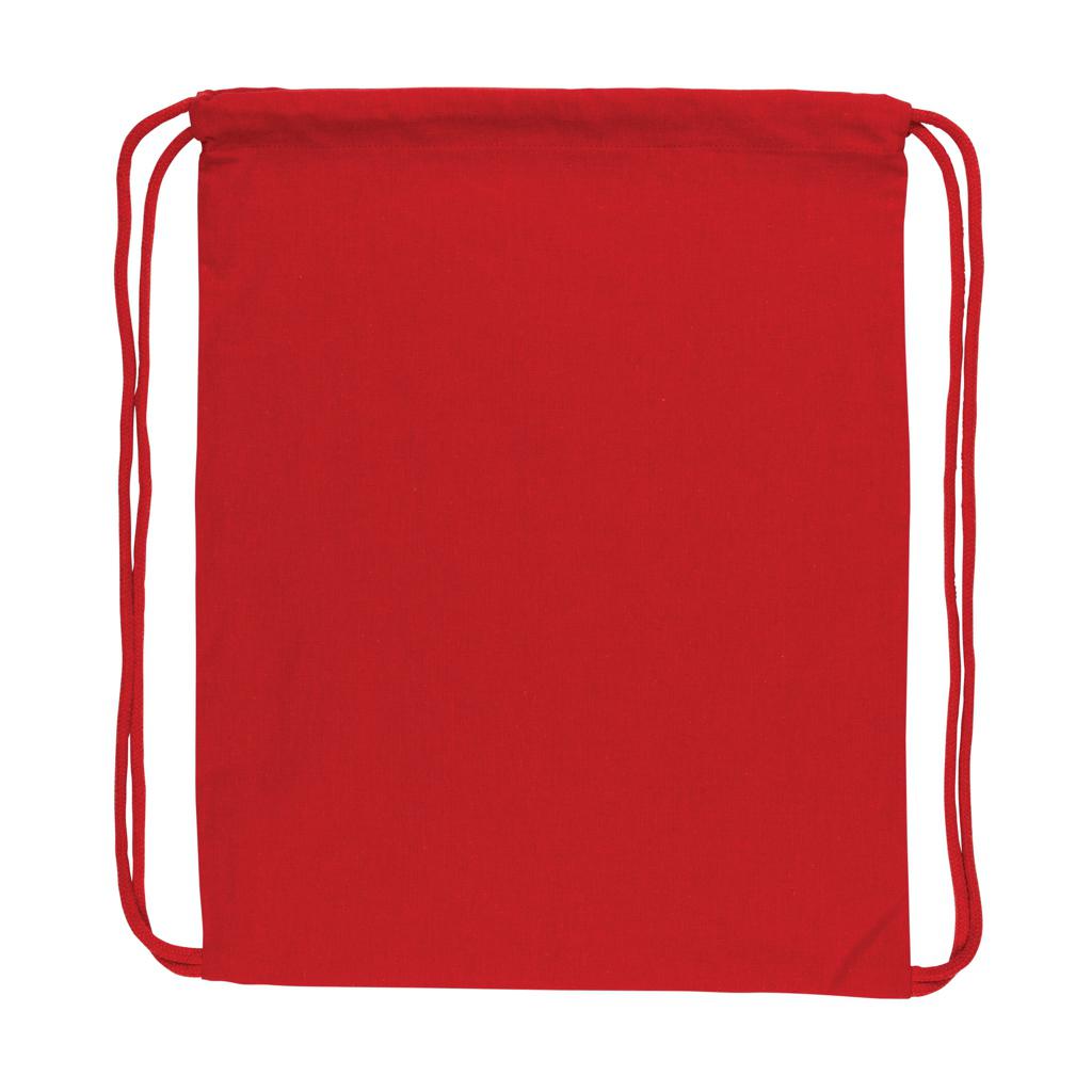 Rucsac cu șnur din bumbac reciclat de 145g Impact AWARE™ red