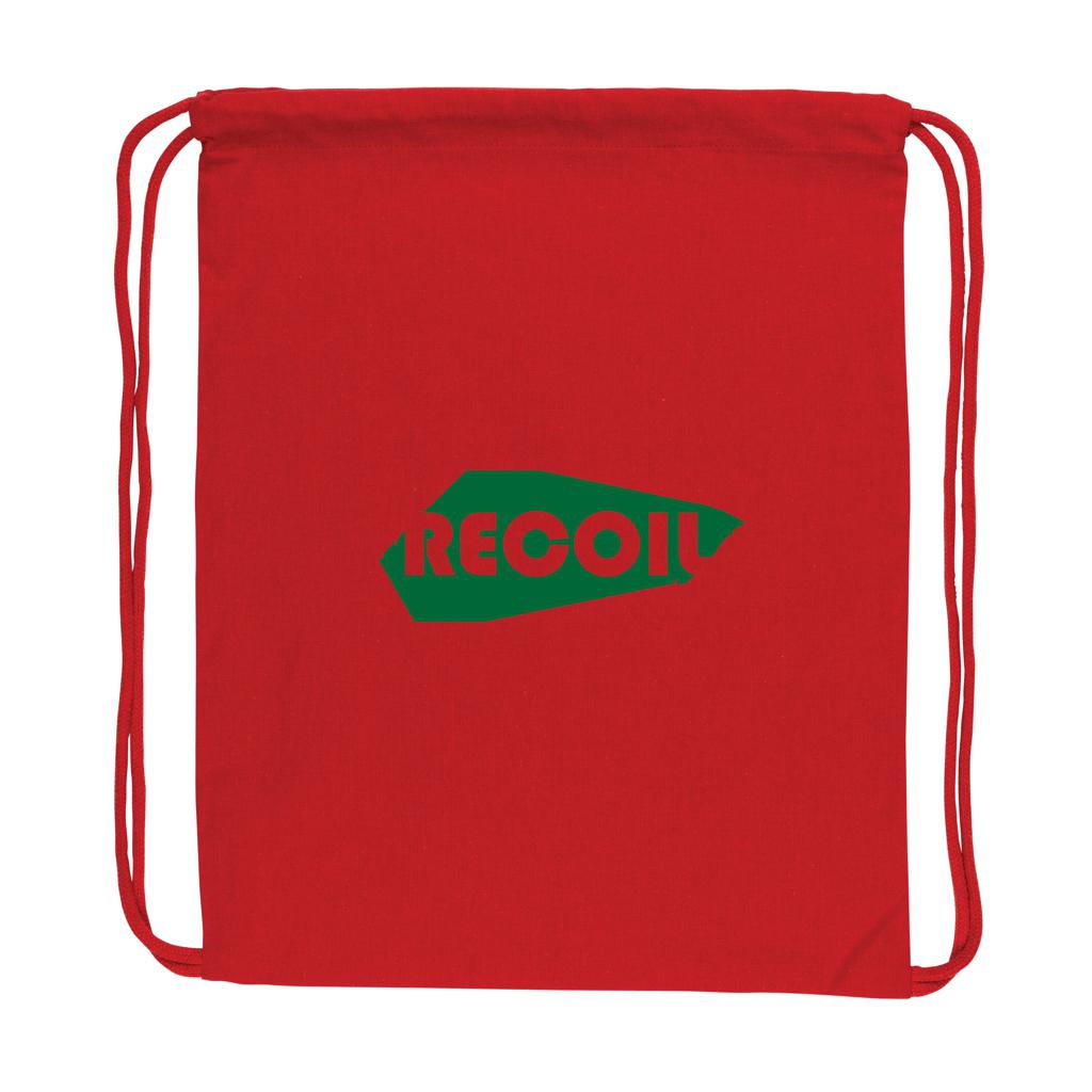 Rucsac cu șnur din bumbac reciclat de 145g Impact AWARE™ red