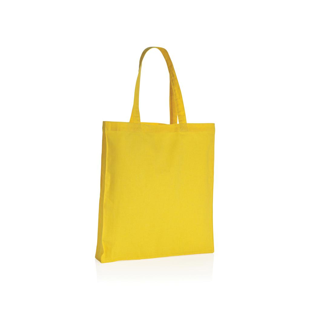 Geantă tote din bumbac reciclat cu bază de 145g Impact AWARE™ yellow
