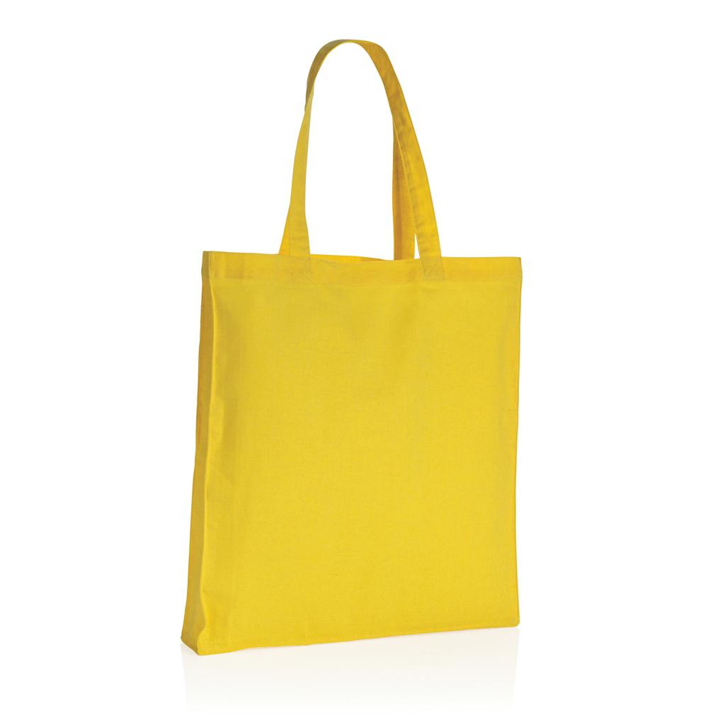Geantă tote din bumbac reciclat cu bază de 145g Impact AWARE™ yellow
