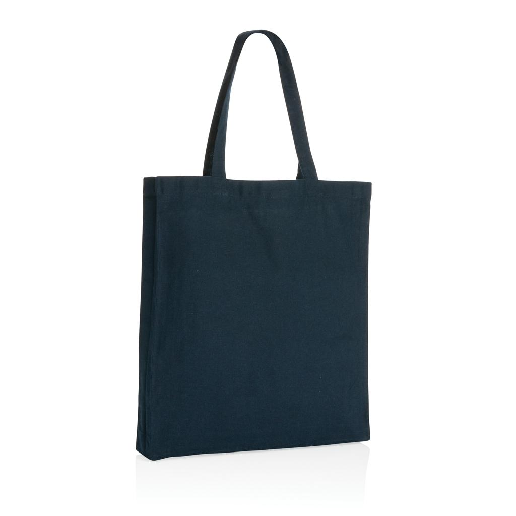 Geantă tote din bumbac reciclat cu bază de 145g Impact AWARE™ navy