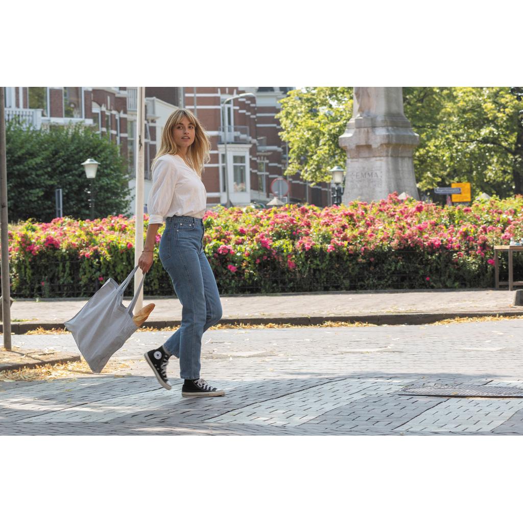 Geantă tote din bumbac reciclat cu bază de 145g Impact AWARE™ grey