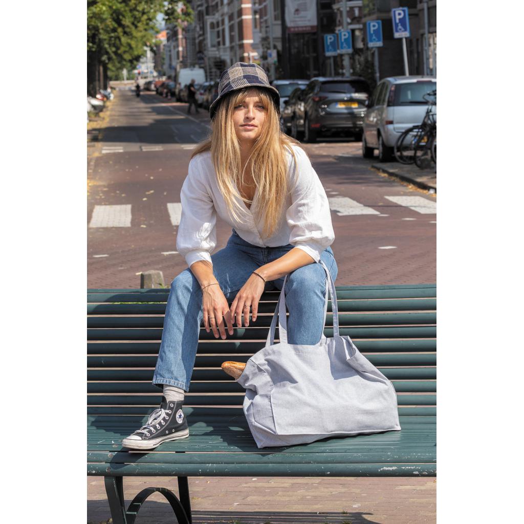 Geantă de cumpărături din bumbac reciclat de 145g Impact AWARE™ grey