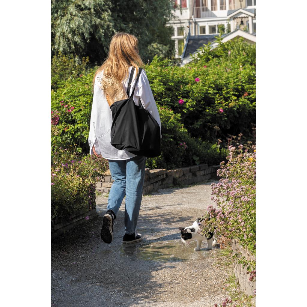 Geantă de cumpărături din bumbac reciclat de 145g Impact AWARE™ black