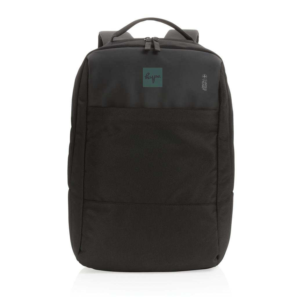 Rucsac de zi  RPET pentru laptop de 15,6 inch Swiss Peak AWARE™ black