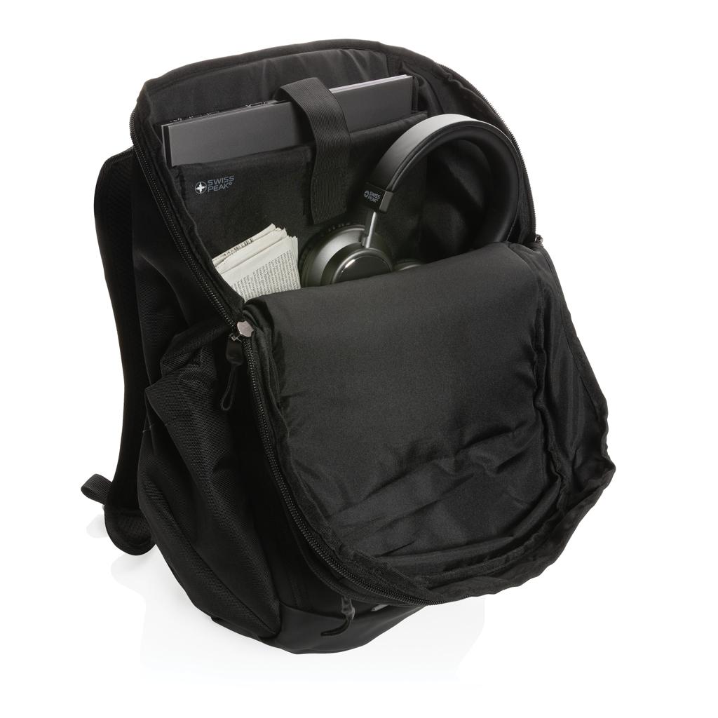 Rucsac de afaceri RPET de 15,6 inch Swiss Peak AWARE™ black