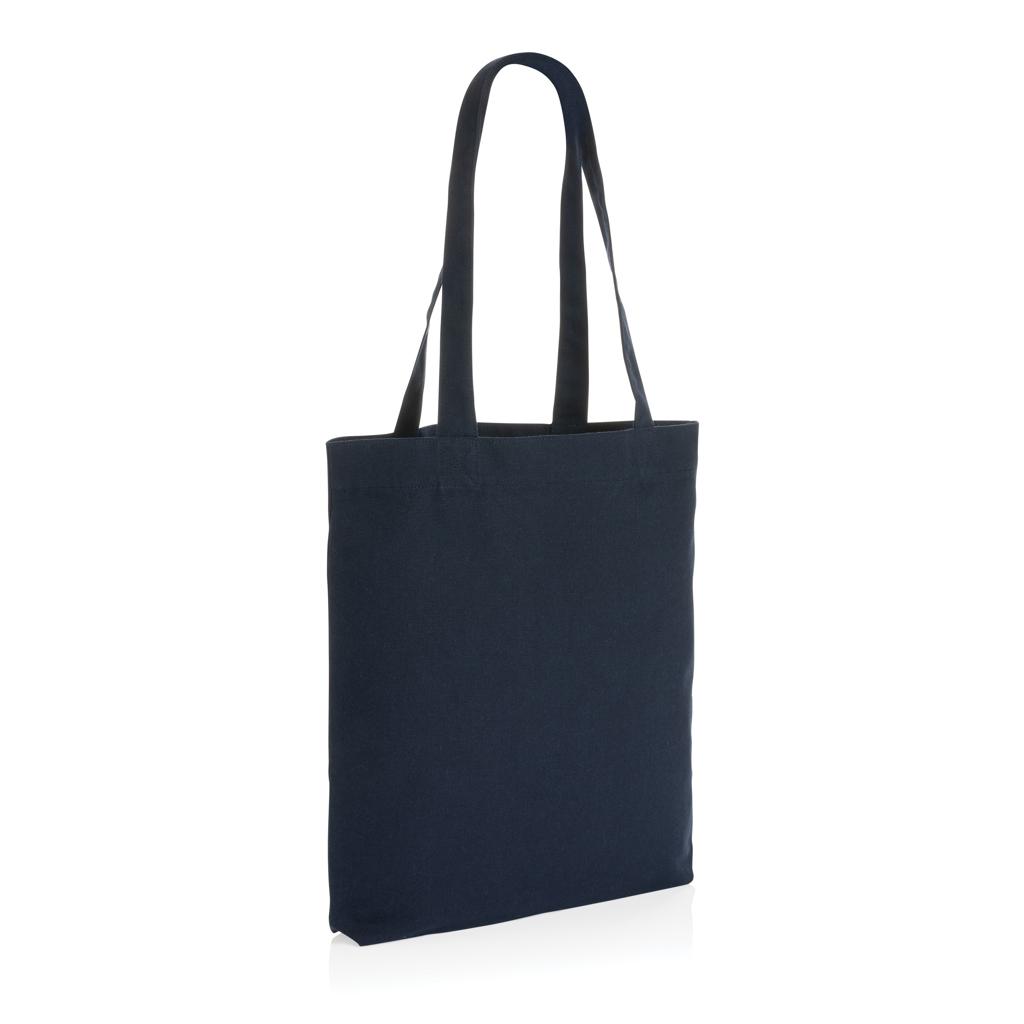 Geantă tote din pânză reciclată de 285gsm, necolorată Impact AWARE™  navy