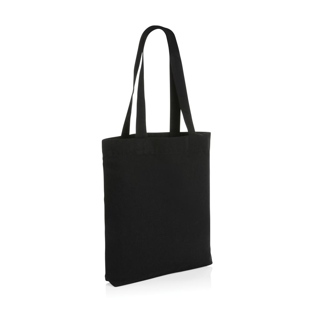 Geantă tote din pânză reciclată de 285gsm, necolorată Impact AWARE™  black