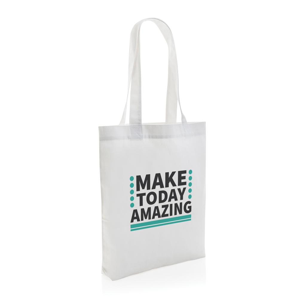Geantă tote din pânză reciclată de 285gsm, necolorată Impact AWARE™  transparent