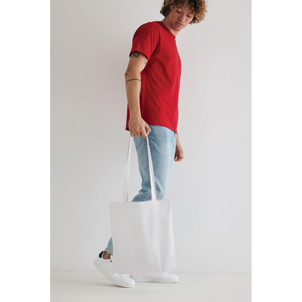 Geantă tote din pânză reciclată de 285gsm, necolorată Impact AWARE™  transparent