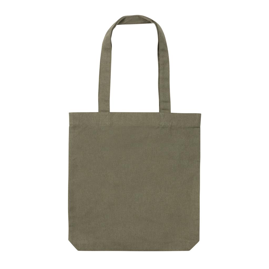 Geantă tote din pânză reciclată de 285gsm, necolorată Impact AWARE™  green