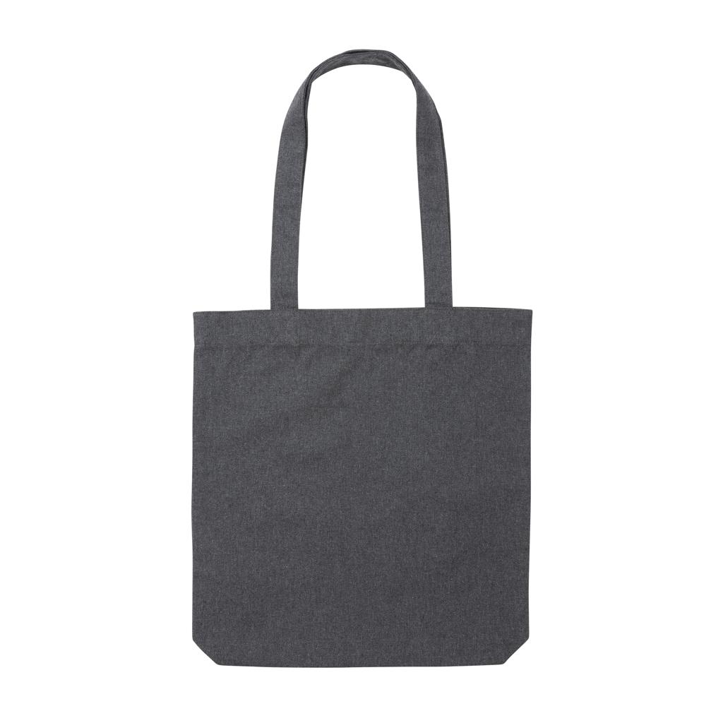 Geantă tote din pânză reciclată de 285gsm, necolorată Impact AWARE™  anthracite