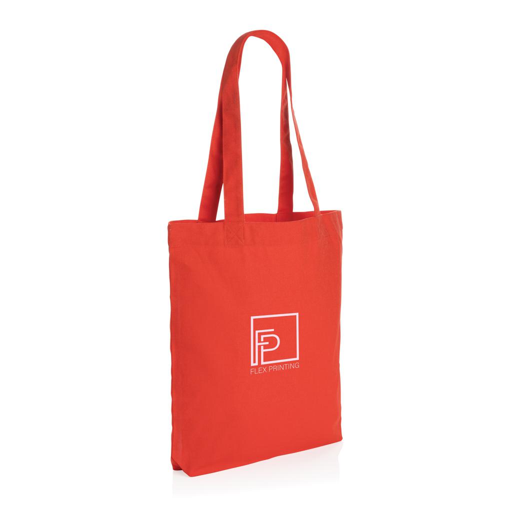 Geantă tote din pânză reciclată de 285 gsm Impact Aware™ luscious red