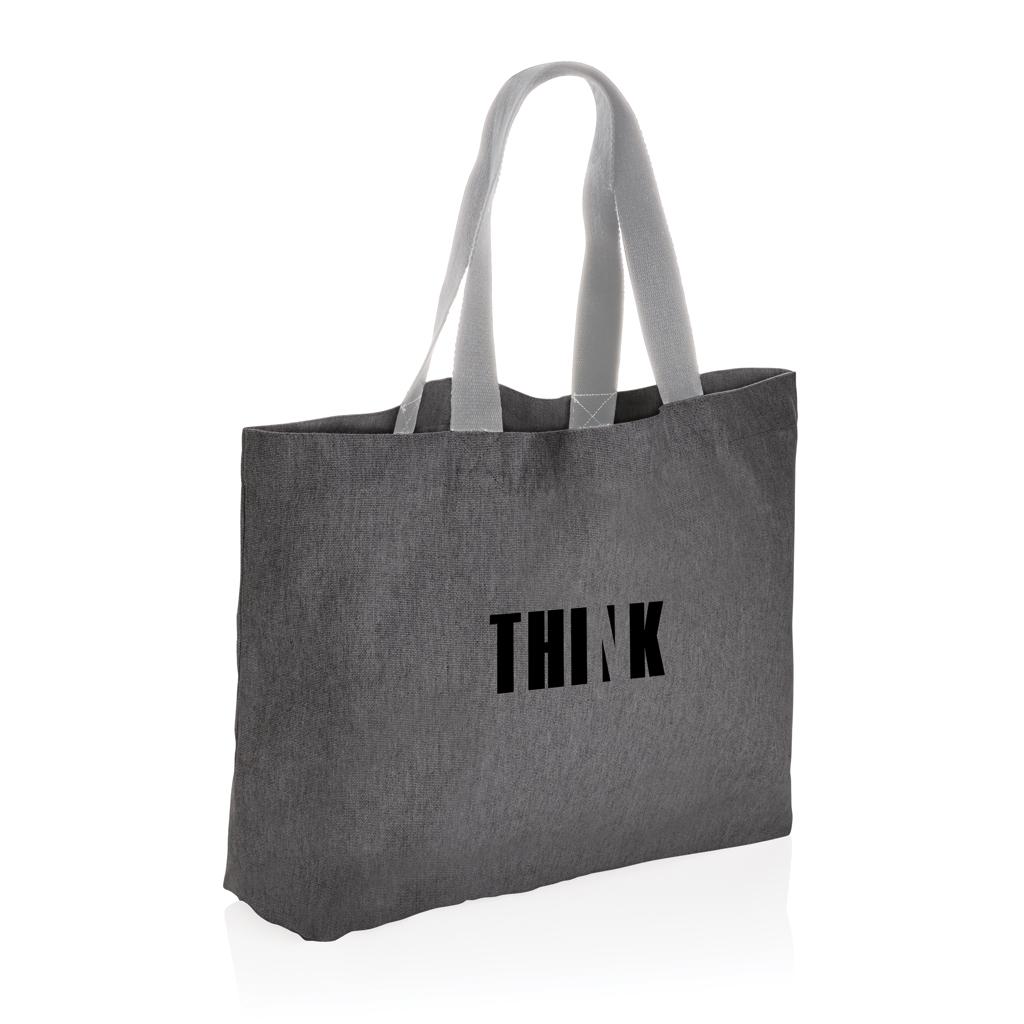 Geantă mare din pânză reciclată  240 gsm, necolorată Impact Aware™ anthracite