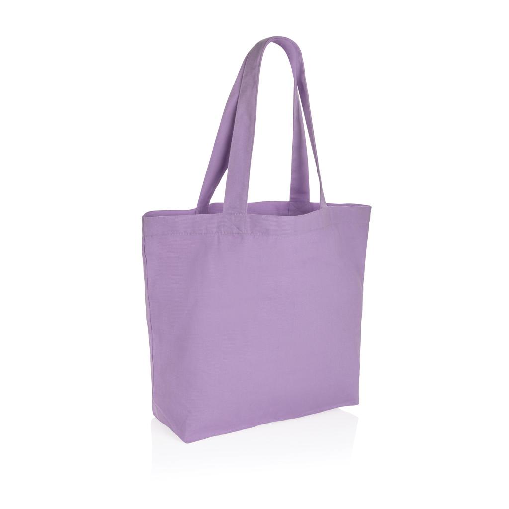 Geantă shopper din pânză reciclată 240 gsm cu buzunar Impact Aware™  lavender