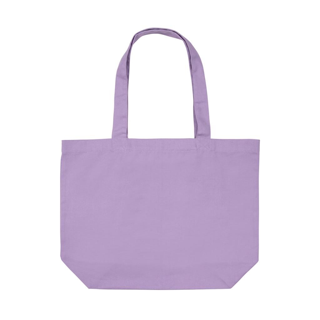 Geantă shopper din pânză reciclată 240 gsm cu buzunar Impact Aware™  lavender