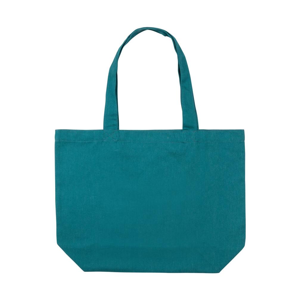 Geantă shopper din pânză reciclată 240 gsm cu buzunar Impact Aware™  verdigris