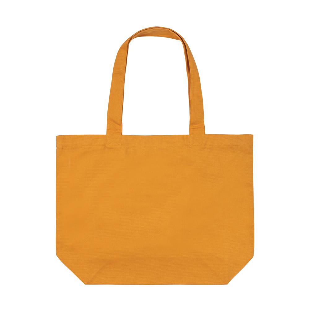 Geantă shopper din pânză reciclată 240 gsm cu buzunar Impact Aware™  sundial orange