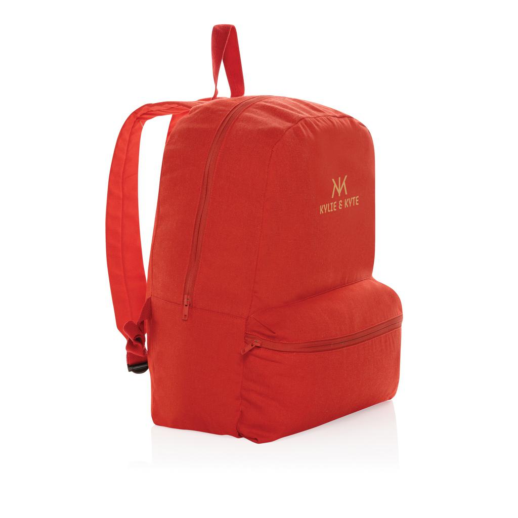 Rucsac din pânză reciclată 285 gsm Impact Aware™ luscious red