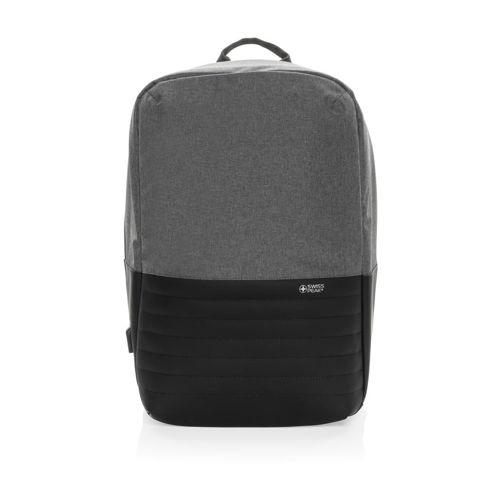 Rucsac anti-furt pentru laptop de 15'' cu protecție RFID Swiss Peak AWARE™ grey