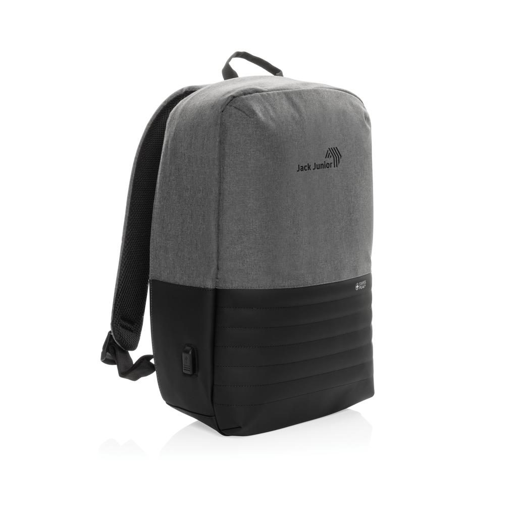 Rucsac anti-furt pentru laptop de 15'' cu protecție RFID Swiss Peak AWARE™ grey