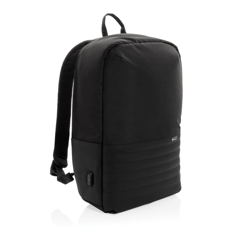 Rucsac anti-furt pentru laptop de 15'' cu protecție RFID Swiss Peak AWARE™ black