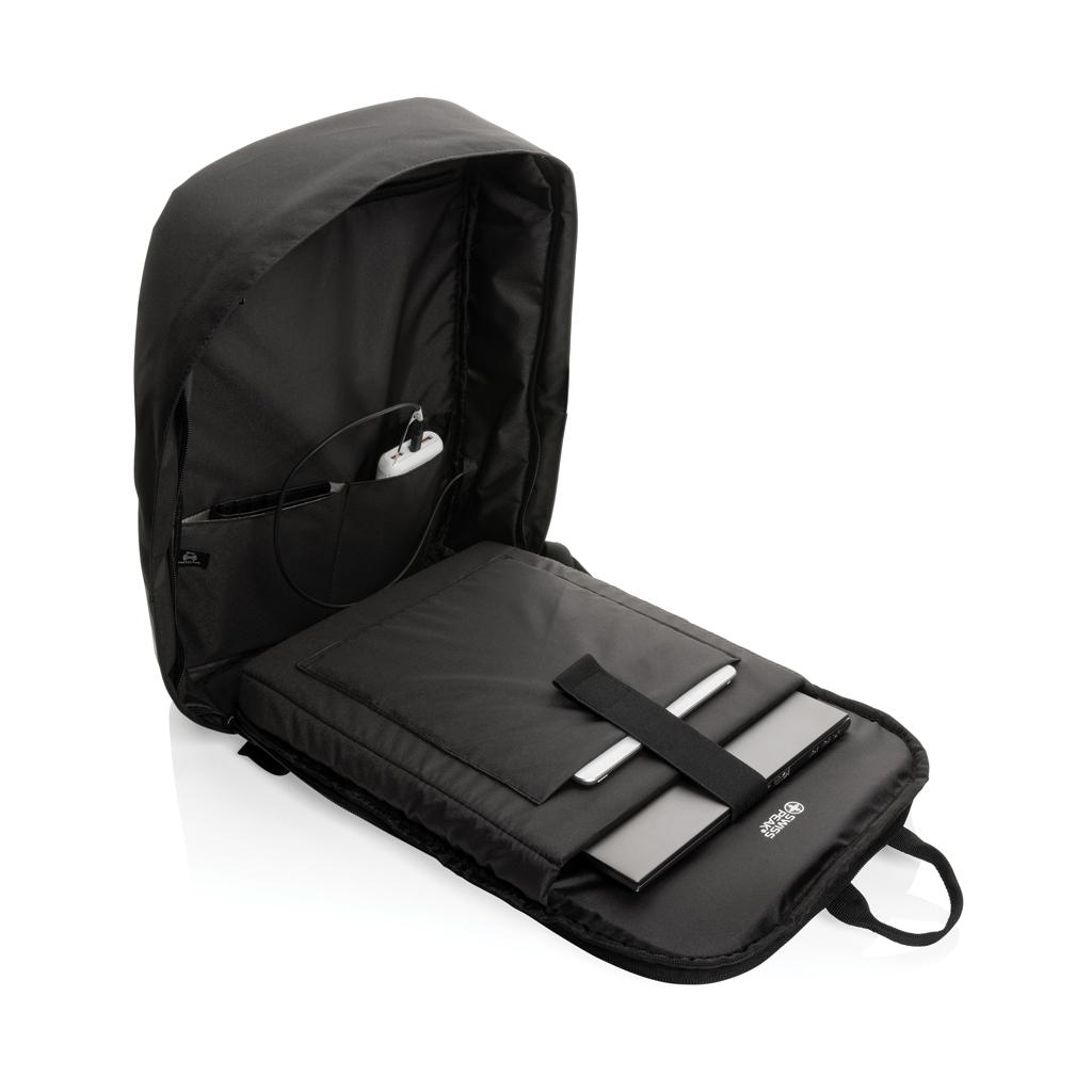 Rucsac anti-furt pentru laptop de 15'' cu protecție RFID Swiss Peak AWARE™ black