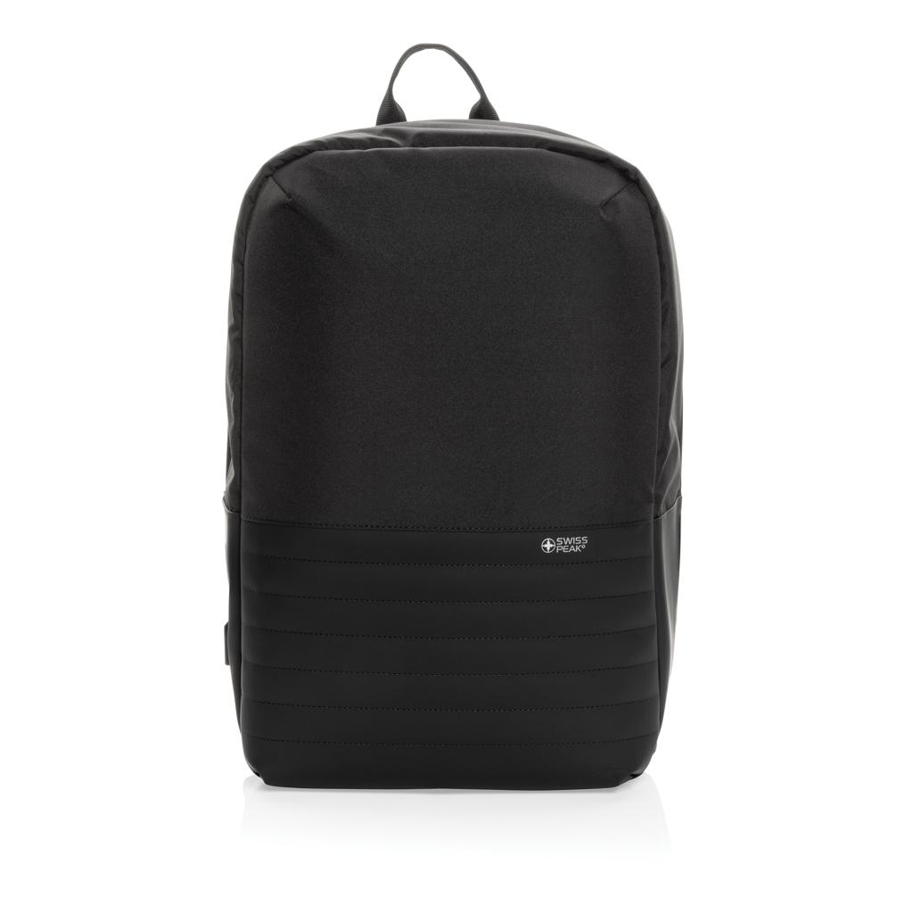 Rucsac anti-furt pentru laptop de 15'' cu protecție RFID Swiss Peak AWARE™ black