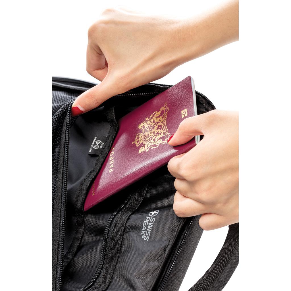 Rucsac XXL pentru călătorii de weekend Swiss Peak AWARE™ black