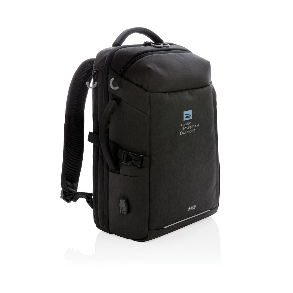Rucsac XXL pentru călătorii de weekend Swiss Peak AWARE™ black