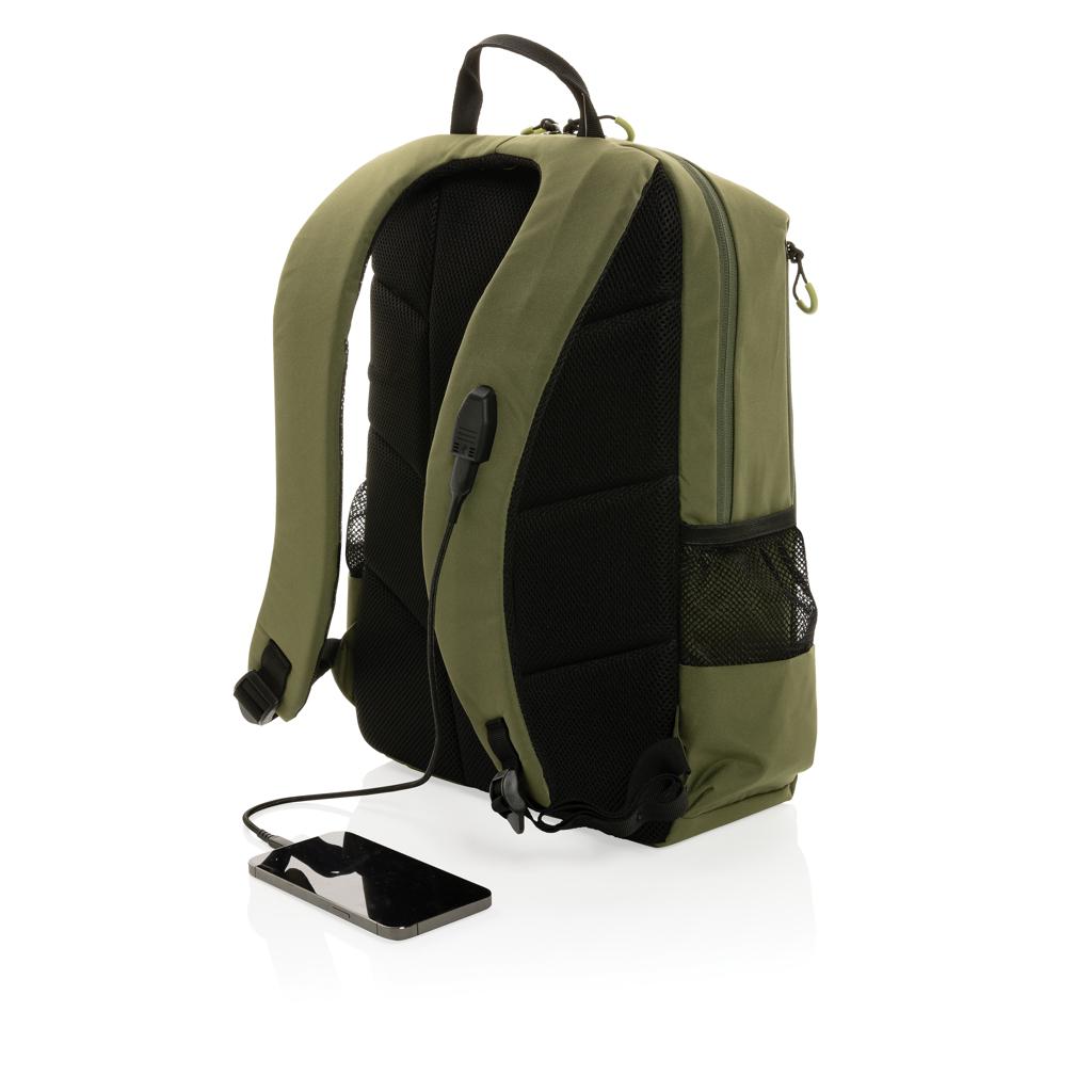 Rucsac pentru laptop de 15.6'  cu protecție RFID Impact AWARE™ Lima green