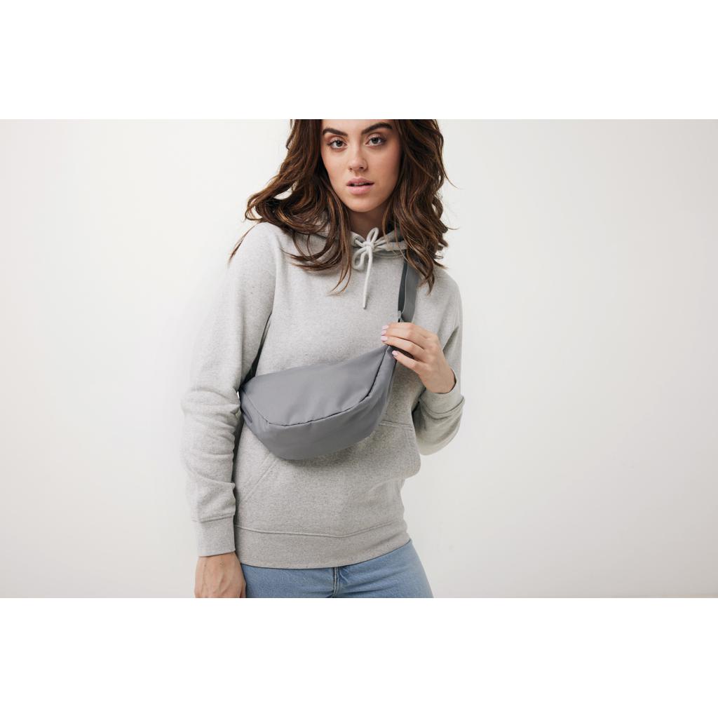 Geantă tip sling în formă de semilună Crescent AWARE™ RPET silver grey