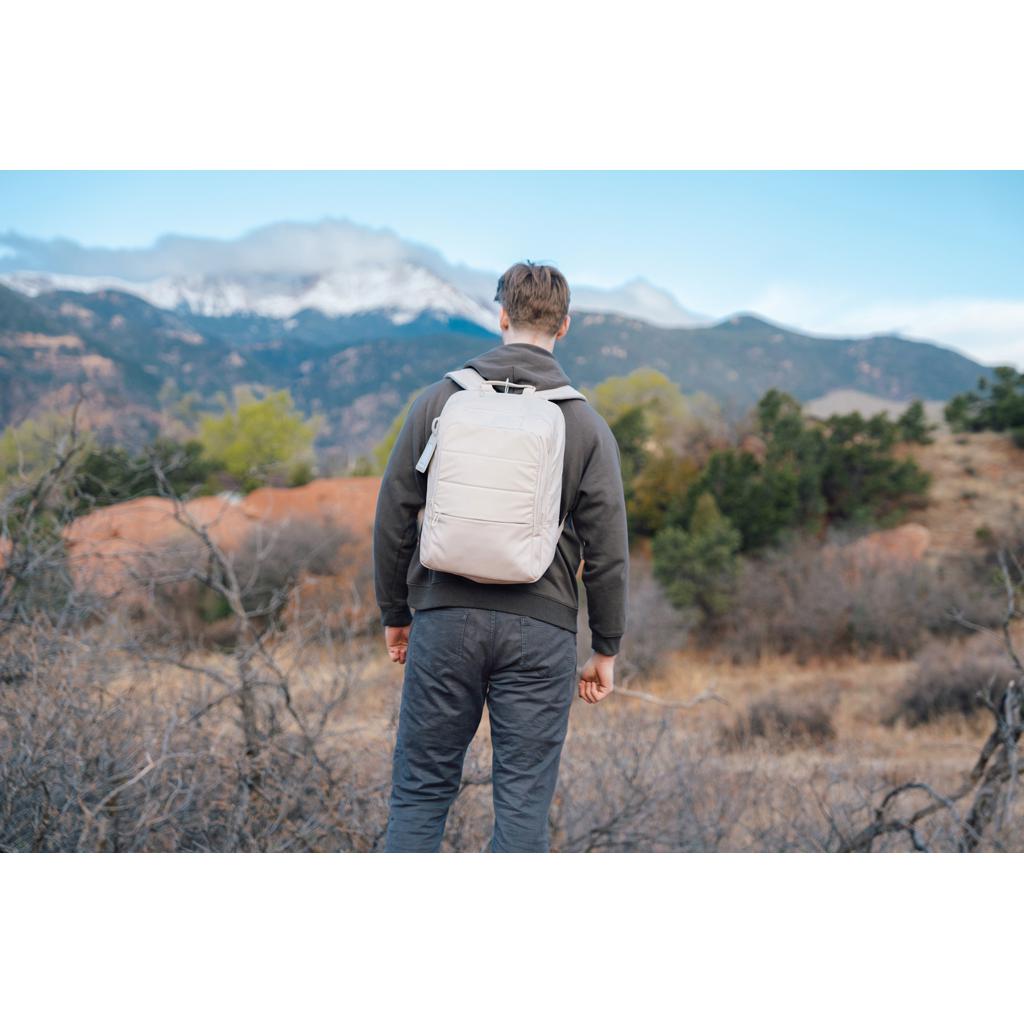 Rucsac deluxe pentru laptop de 15.6 inch Armond AWARE™ RPET beige